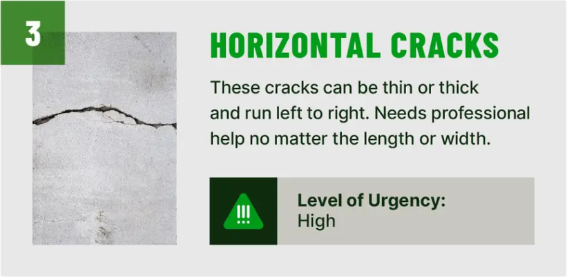 horizontal-drywall-cracks.png Horizontal drywall crack that may indicate structural movement or framing issues.