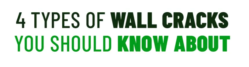 four-types-of-drywall-cracks.png Infographic explaining four common types of drywall cracks and their causes.