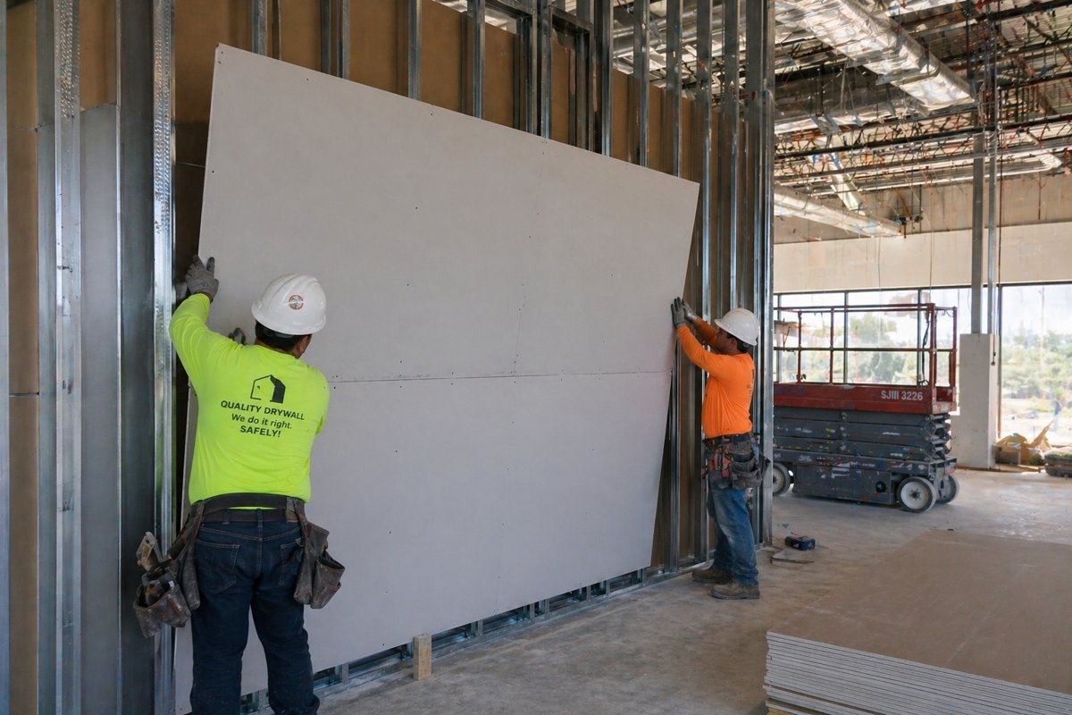 drywall-installation-commercial-optimized.jpg Professional drywall installation inside a commercial building under construction.